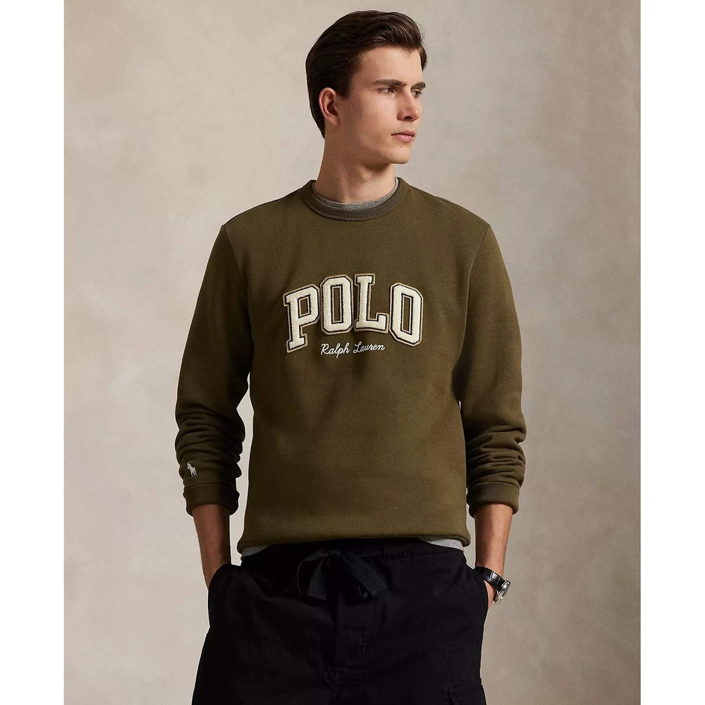 Polo Ralph Lauren Mens 3XB Olive Green Chenille Logo Sweatshirt 711981153004